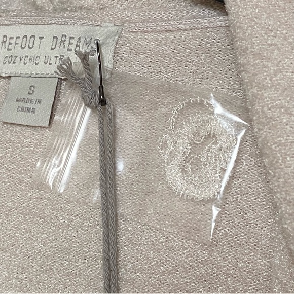 Barefoot Dreams Cozychic Lite Hooded Cardigan Sand Dune Small - Picture 7 of 11